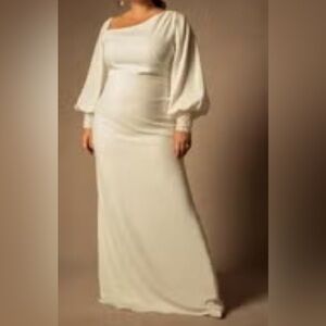 NWT Eloquii Bridal Pearl Cuff Gown Size 16W